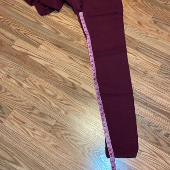 High Rise Pants, Skinny Jeans, burgundy, Fashion Nova 9 - Picture 3 of 7